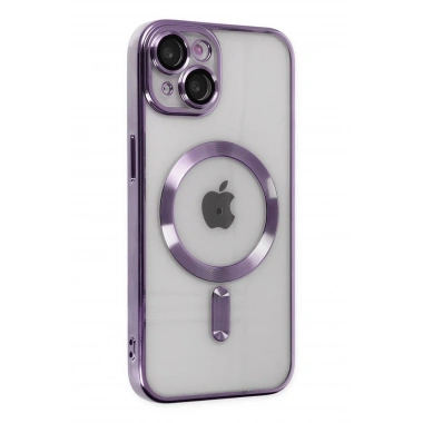 Mey İthalat®  iPhone 14 Kılıf Kross Magneticsafe Kapak - Mor