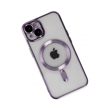 Mey İthalat®  iPhone 14 Kılıf Kross Magneticsafe Kapak - Mor