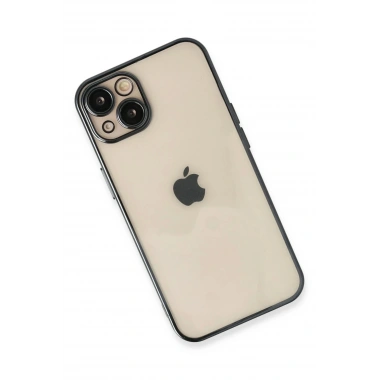 Mey İthalat®  iPhone 14 Kılıf  Lensli Silikon - Siyah