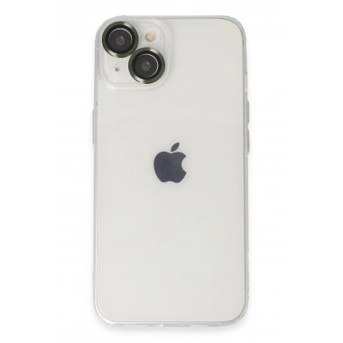 Mey İthalat® iPhone 14 Kılıf Luko Lens Silikon - Yeşil
