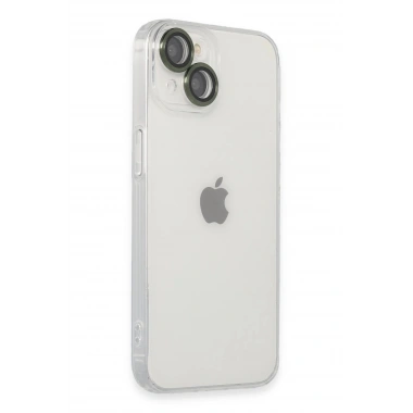 Mey İthalat® iPhone 14 Kılıf Luko Lens Silikon - Yeşil