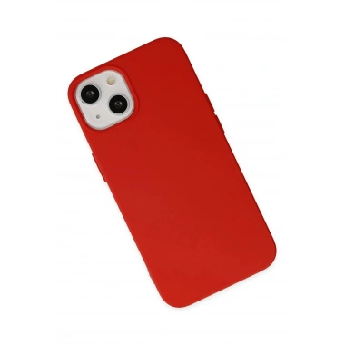 Mey İthalat®  iPhone 14 Kılıf Nano içi Kadife Silikon - Kırmızı