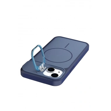 Mey İthalat®   iPhone 14 Pale Magsafe Standlı Kapak- Mavi