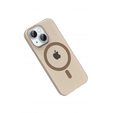 Mey İthalat®   iPhone 14 PC Blank Magsafe Kapak - Çöl Titanyum