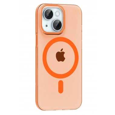Mey İthalat®   iPhone 14 PC Blank Magsafe Kapak - Turuncu