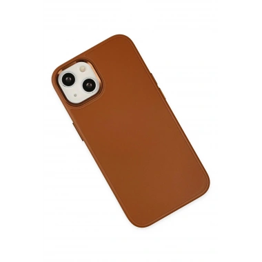 Mey İthalat® iPhone 14 Plus Kılıf Asya Deri Silikon - Kahverengi