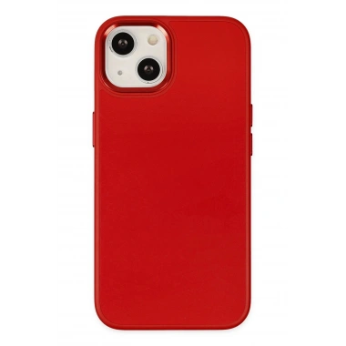 Mey İthalat® iPhone 14 Plus Kılıf Asya Deri Silikon - Kırmızı