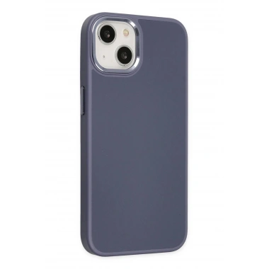 Mey İthalat®  iPhone 14 Plus Kılıf Asya Deri Silikon - Mor
