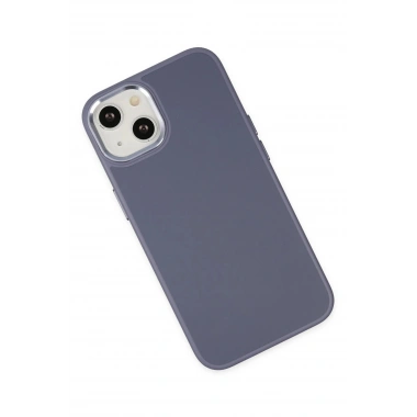 Mey İthalat®  iPhone 14 Plus Kılıf Asya Deri Silikon - Mor