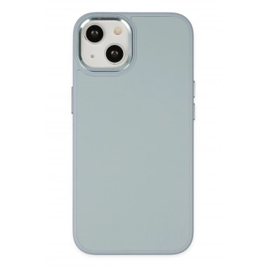 Mey İthalat® iPhone 14 Plus Kılıf Asya Deri Silikon - Sierra Blue