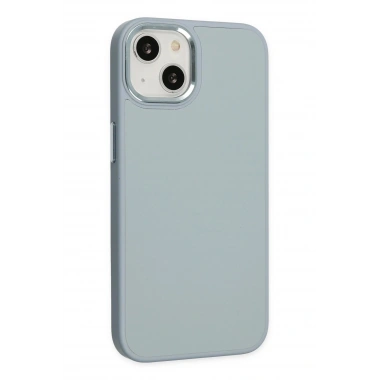 Mey İthalat® iPhone 14 Plus Kılıf Asya Deri Silikon - Sierra Blue