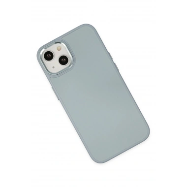 Mey İthalat® iPhone 14 Plus Kılıf Asya Deri Silikon - Sierra Blue