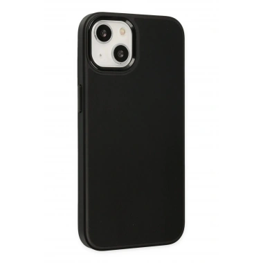 Mey İthalat® iPhone 14 Plus Kılıf Asya Deri Silikon - Siyah