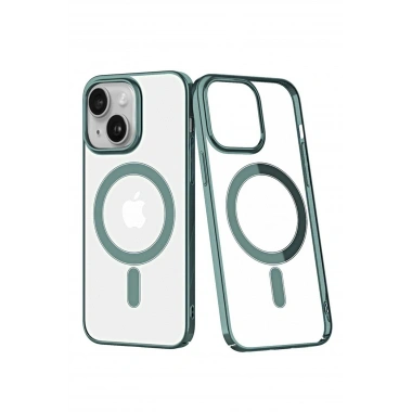 Mey İthalat® iPhone 14 Plus Kılıf Element Magneticsafe Sert Kapak - Köknar Yeşili
