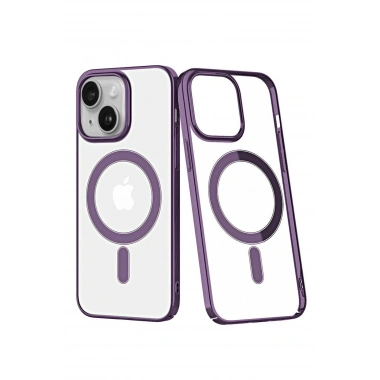 Mey İthalat® iPhone 14 Plus Kılıf Element Magneticsafe Sert Kapak - Mor