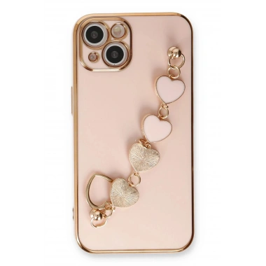 Mey İthalat®  iPhone 14 Plus Kılıf Esila Silikon - Pudra