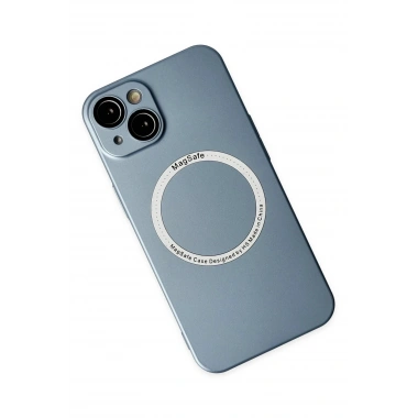 Mey İthalat® iPhone 14 Plus Kılıf Jack Magneticsafe Lens Silikon - Sierra Blue