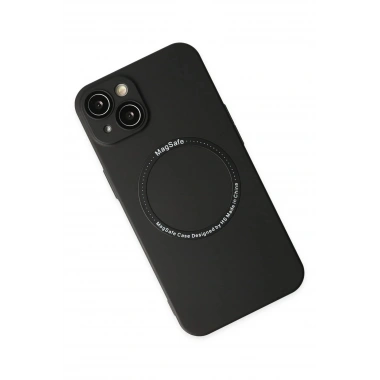 Mey İthalat® iPhone 14 Plus Kılıf Jack Magneticsafe Lens Silikon - Siyah