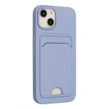 Mey İthalat®  iPhone 14 Plus Kılıf Kelvin Kartvizitli Silikon - Lila
