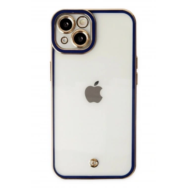 Mey İthalat® iPhone 14 Plus Kılıf Liva Lens Silikon - Mavi