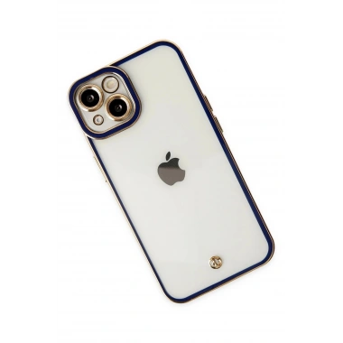 Mey İthalat® iPhone 14 Plus Kılıf Liva Lens Silikon - Mavi