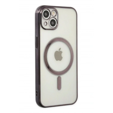 Mey İthalat® iPhone 14 Plus Kılıf Magneticsafe Lazer Silikon - Siyah