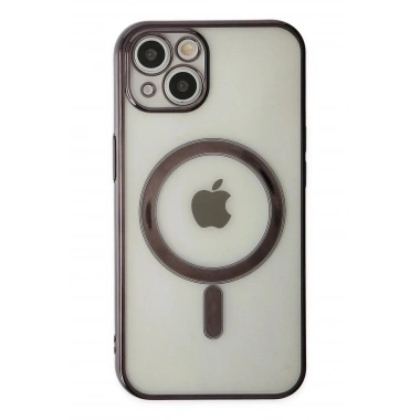 Mey İthalat® iPhone 14 Plus Kılıf Magneticsafe Lazer Silikon - Siyah