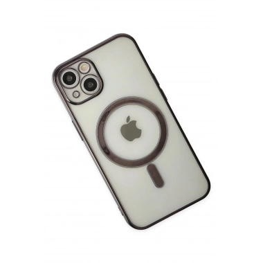 Mey İthalat® iPhone 14 Plus Kılıf Magneticsafe Lazer Silikon - Siyah