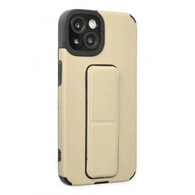 Mey İthalat® iPhone 14 Plus Kılıf Mega Standlı Silikon - Gold
