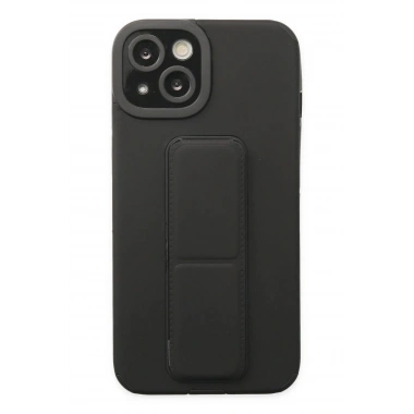 Mey İthalat® iPhone 14 Plus Kılıf Mega Standlı Silikon - Siyah