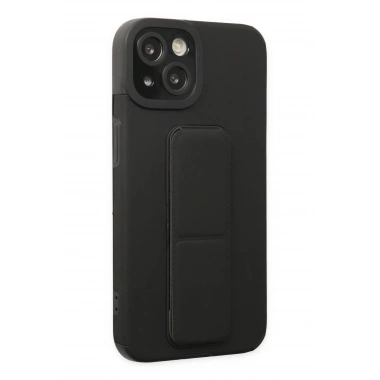 Mey İthalat® iPhone 14 Plus Kılıf Mega Standlı Silikon - Siyah