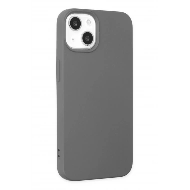 Mey İthalat®  iPhone 14 Plus Kılıf Nano içi Kadife Silikon - Gri