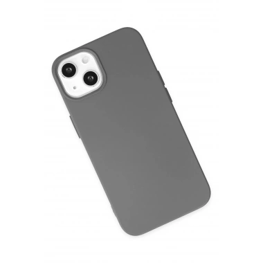 Mey İthalat®  iPhone 14 Plus Kılıf Nano içi Kadife Silikon - Gri