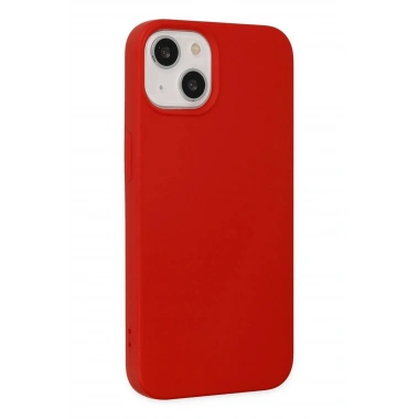 Mey İthalat®  iPhone 14 Plus Kılıf Nano içi Kadife Silikon - Kırmızı