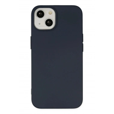 Mey İthalat®  iPhone 14 Plus Kılıf Nano içi Kadife Silikon - Lacivert