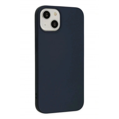 Mey İthalat®  iPhone 14 Plus Kılıf Nano içi Kadife Silikon - Lacivert