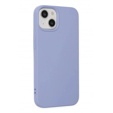 Mey İthalat®  iPhone 14 Plus Kılıf Nano içi Kadife Silikon - Lila