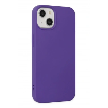 Mey İthalat®  iPhone 14 Plus Kılıf Nano içi Kadife Silikon - Mor