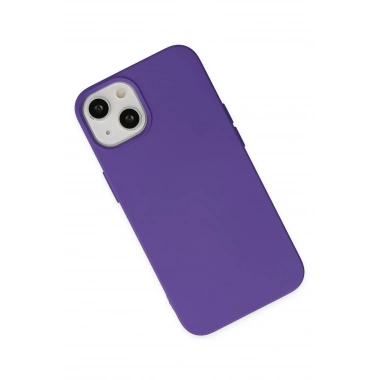 Mey İthalat®  iPhone 14 Plus Kılıf Nano içi Kadife Silikon - Mor