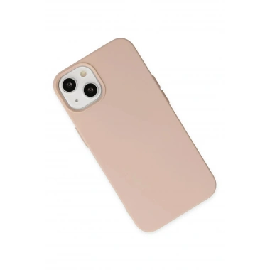 Mey İthalat®  iPhone 14 Plus Kılıf Nano içi Kadife Silikon - Pudra