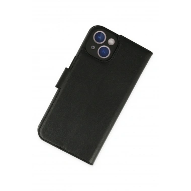 Mey İthalat®  iPhone 14 Plus Kılıf Trend S Plus Kapaklı Kılıf - Siyah