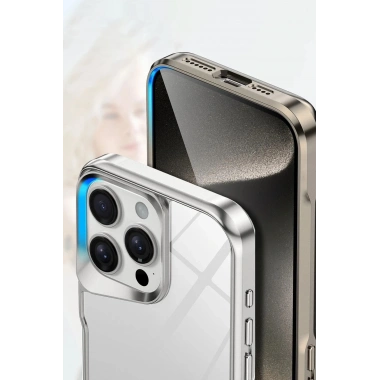 Mey İthalat® iPhone 14 Pro Craft Kapak - Gümüş