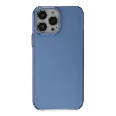 Mey İthalat®  iPhone 14 Pro Kılıf Anka PC Sert Metal Kapak - Mavi