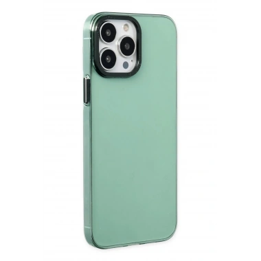 Mey İthalat®  iPhone 14 Pro Kılıf Anka PC Sert Metal Kapak - Yeşil