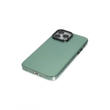 Mey İthalat®  iPhone 14 Pro Kılıf Anka PC Sert Metal Kapak - Yeşil