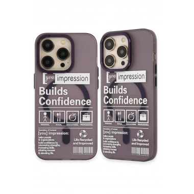 Mey İthalat®  iPhone 14 Pro Kılıf Apollo Magneticsafe Desenli Kapak - Apollo Mor - 6