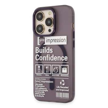 Mey İthalat®  iPhone 14 Pro Kılıf Apollo Magneticsafe Desenli Kapak - Apollo Mor - 6