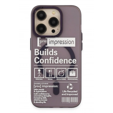 Mey İthalat®  iPhone 14 Pro Kılıf Apollo Magneticsafe Desenli Kapak - Apollo Mor - 6