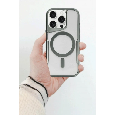 Mey İthalat®  iPhone 14 Pro Kılıf Boyi Magsafe Silikon Kapak - Siyah