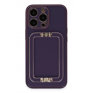 Mey İthalat®  iPhone 14 Pro Kılıf Coco Elit Kapak - Derin Mor